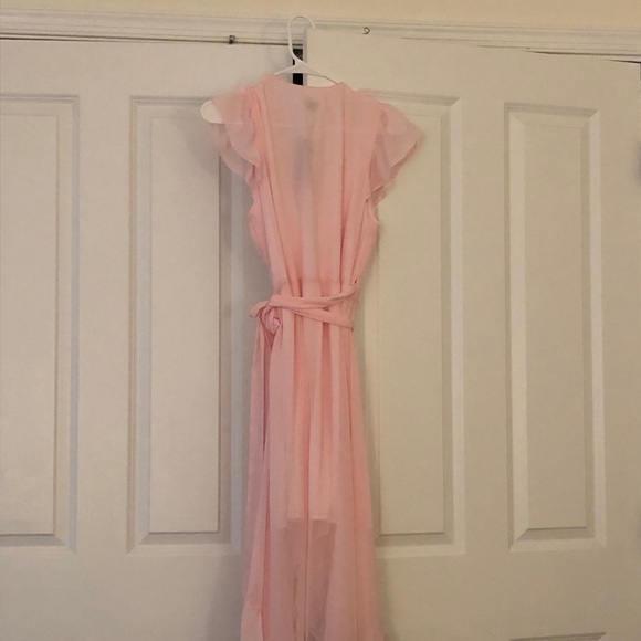Baby Pink chiffon wrap dress - Picture 6 of 6